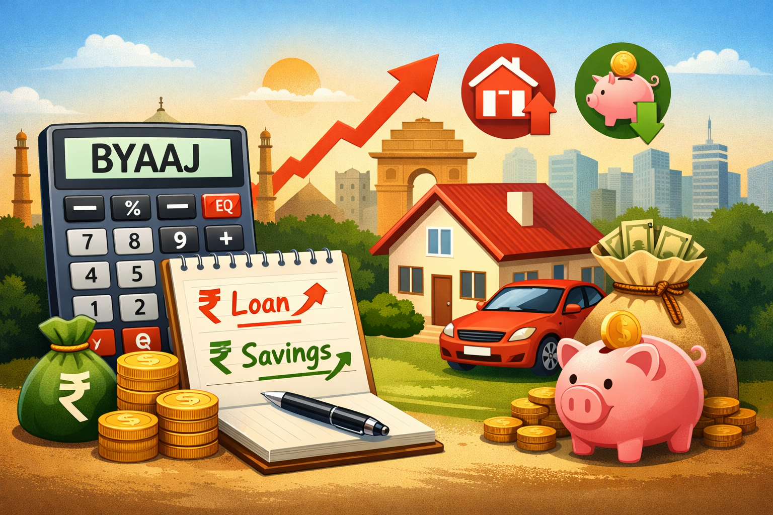 Free Byaaj Calculator Online India (2026) – EMI, SIP, GST, FD Tools